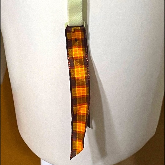 VICTORIA’S SECRET mint green lace and orange plaid ribbon garter belt XS/S, NWT - Picture 5 of 8